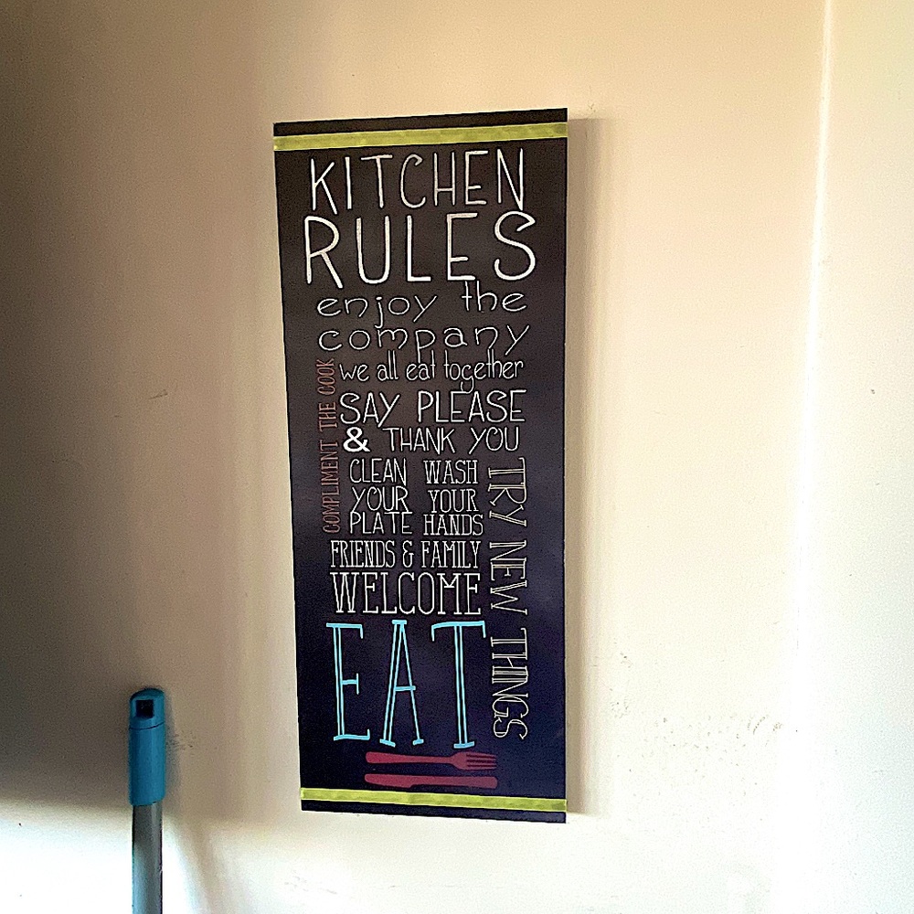 Kitchen Rules Sign